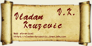 Vladan Kružević vizit kartica